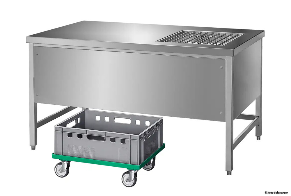 Mesa de sistema de laboratorio con rejilla derecha